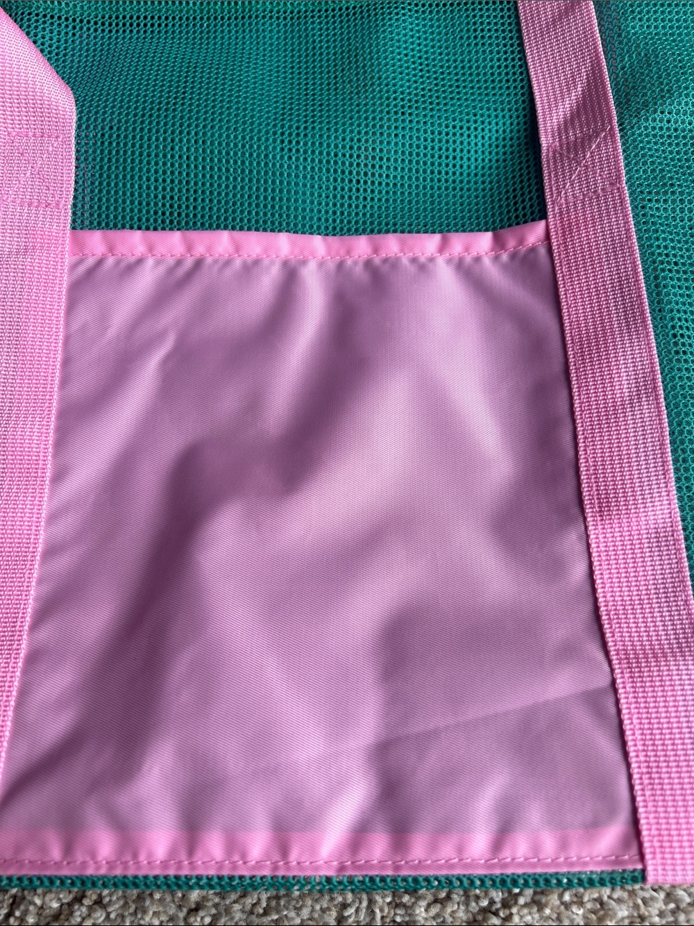 Uniqlo Pink & Teal Mesh Tote Bag - NWOT - Picture 3 of 10